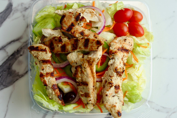 Fresh salads Quincy MA - Garden salad with dressing